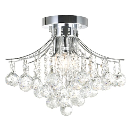 Cwi Lighting Princess 4 Light Flush Mount With Chrome Finish 8012C16C